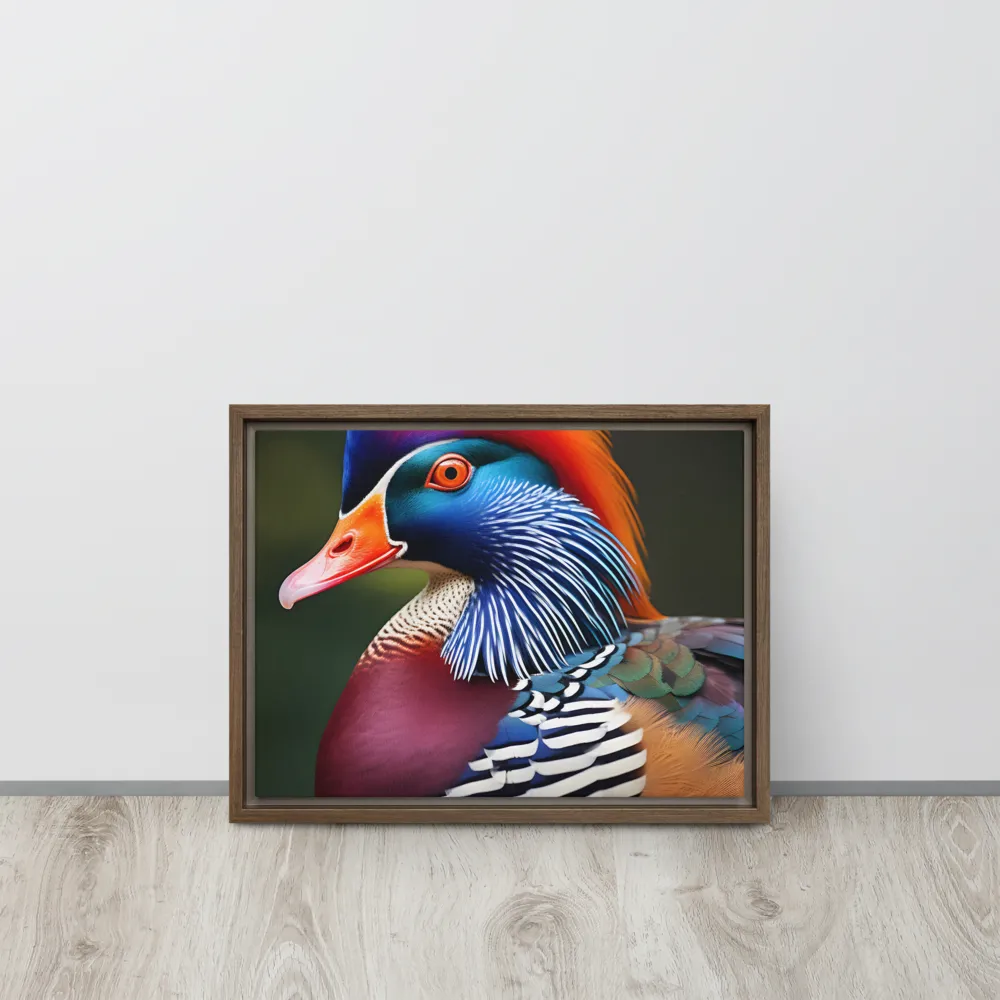 The Majestic Mandarin | Canvas with Brown Frame | 12″×16″
