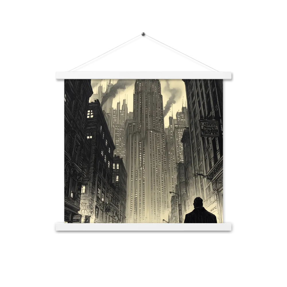 Echoes of the City | Poster With White Wood Hanger | 18″×18″