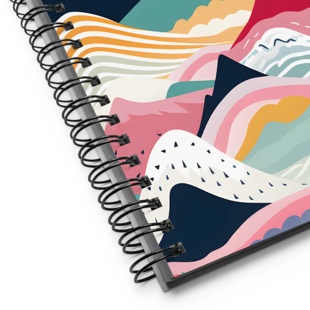 Harmonious Mountain Waves | Spiral Notebook