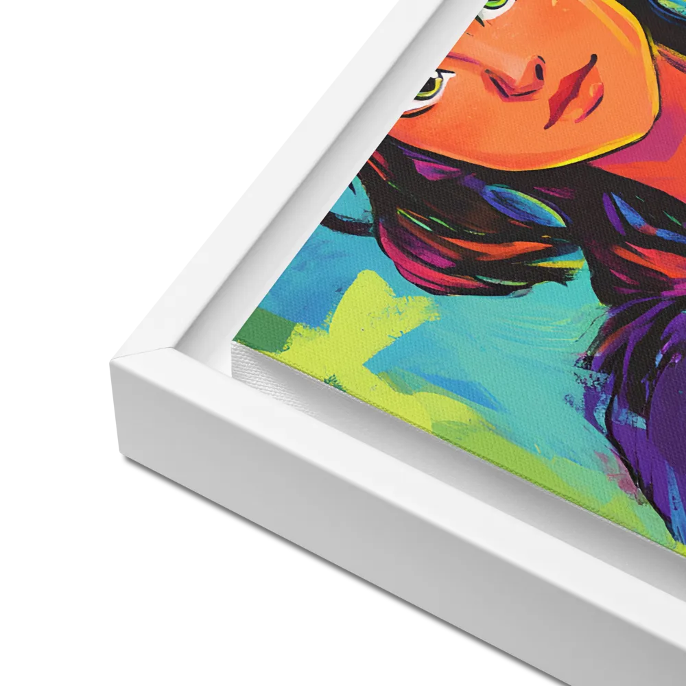 Guardian of Colors | Canvas with White Frame | 16″×16″
