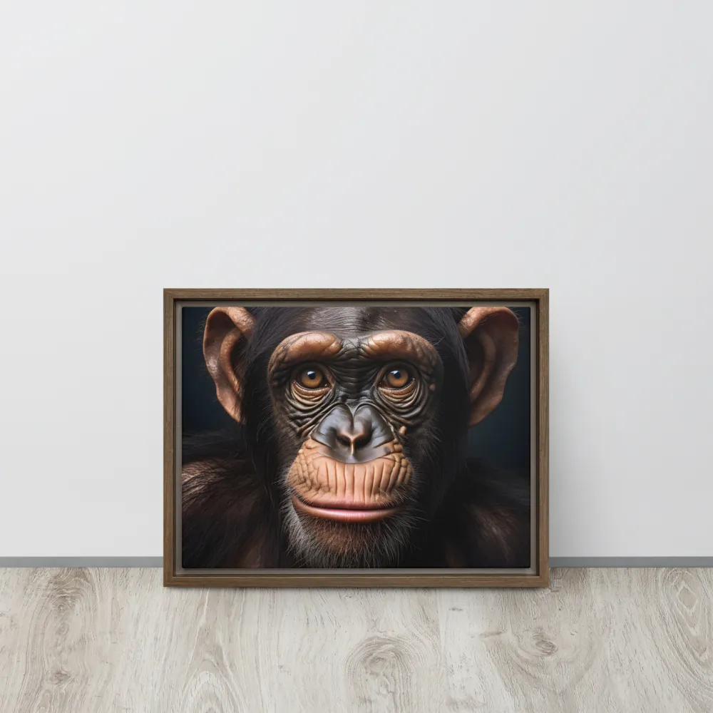 Whispers of Curiosity | Canvas with Brown Frame | 12″×16″
