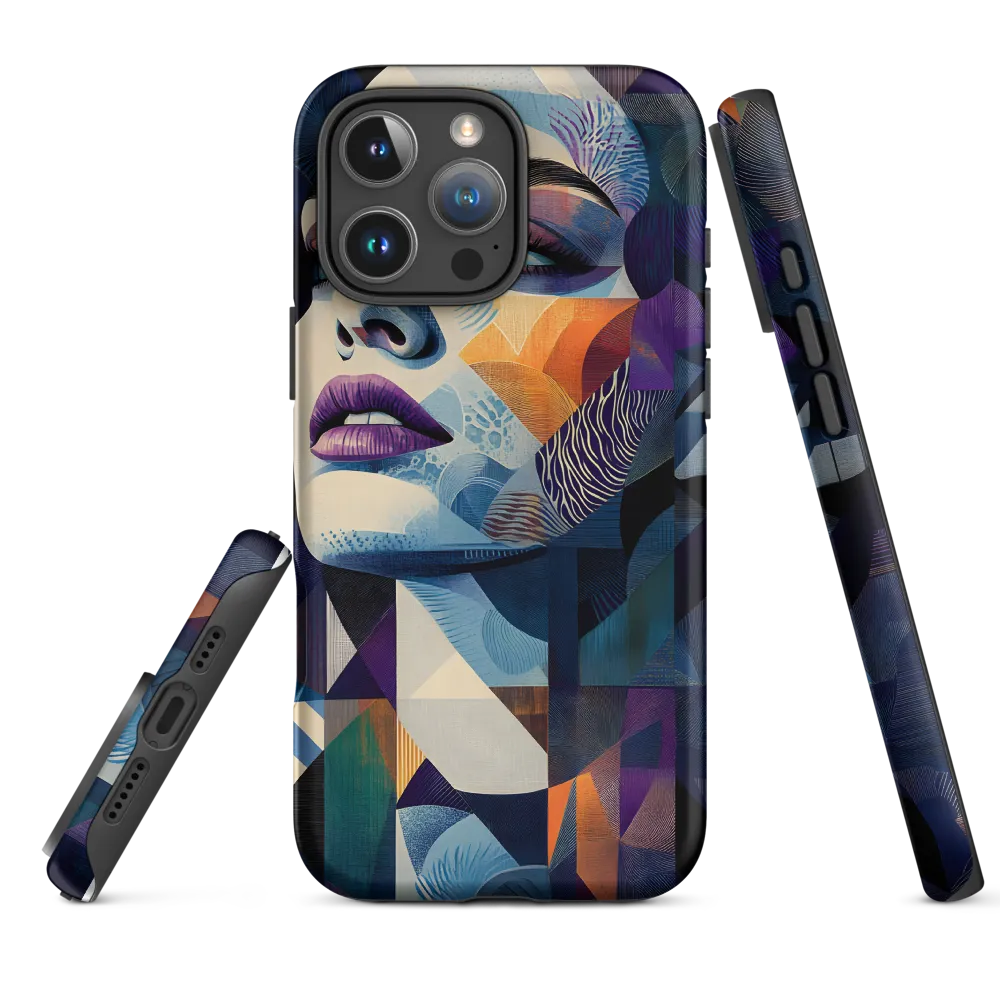 Fragmented Mystery: A Modern Portrait | Phone Case |  16 Pro Max | Tough Case | Matte