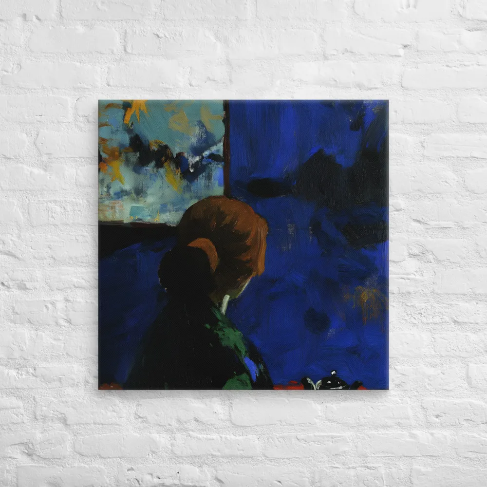 Contemplation Under the Night Sky | Canvas | 28″×28″