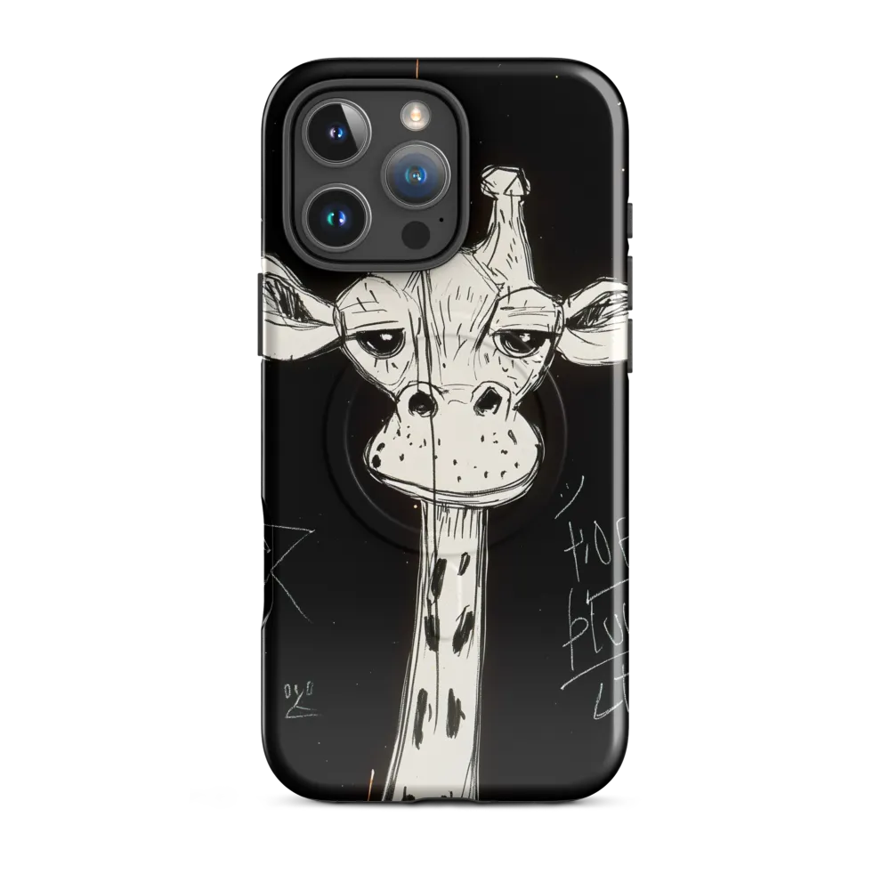 Whimsical Giraffe in Ink