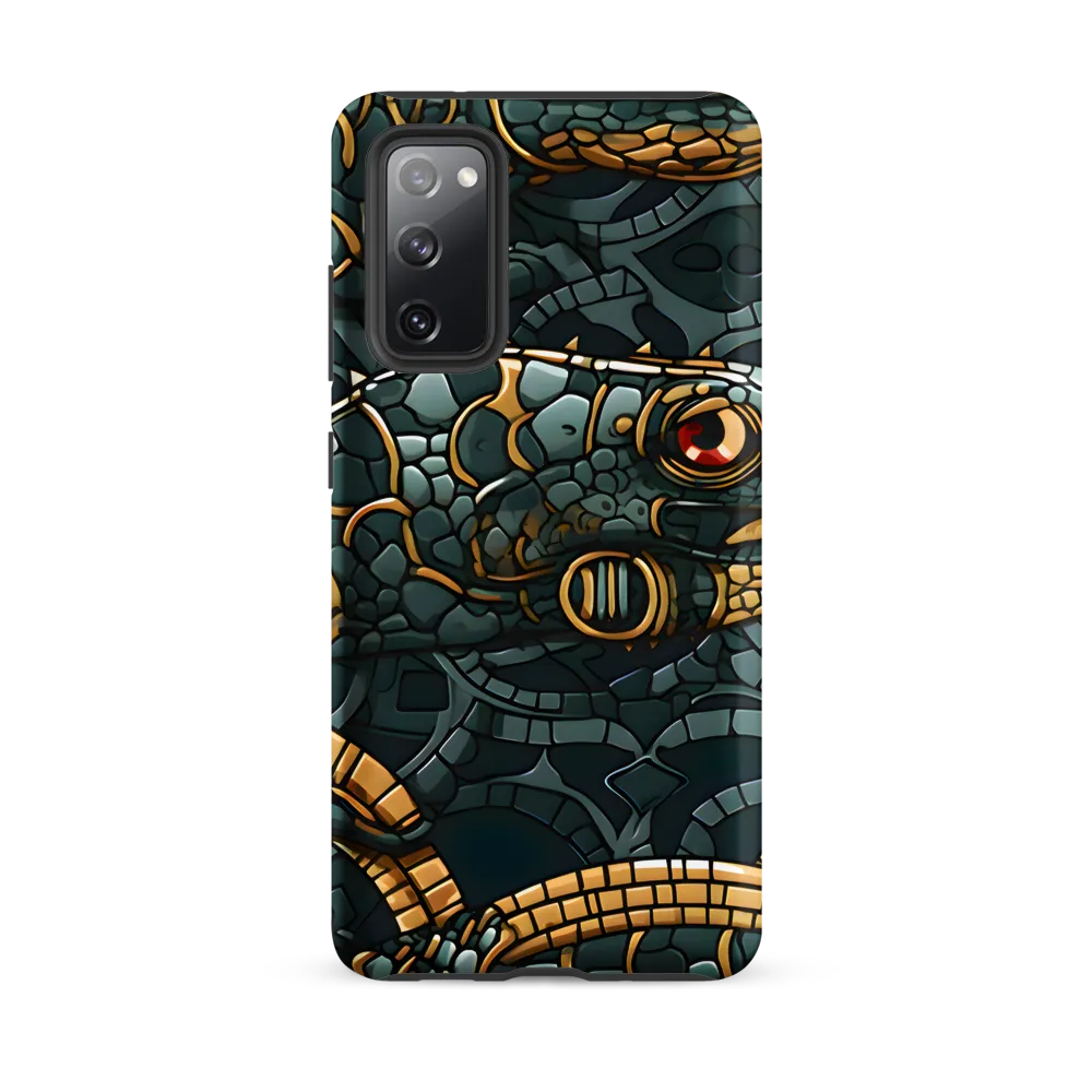 Reptilian Elegance: A Digital Art Nouveau Tapestry