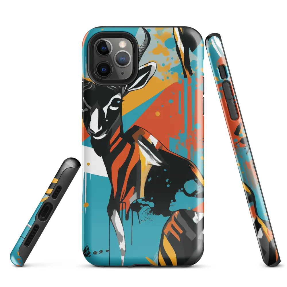 Dynamic Antelope in Vivid Abstract | Phone Case |  11 Pro Max | Tough Case | Glossy