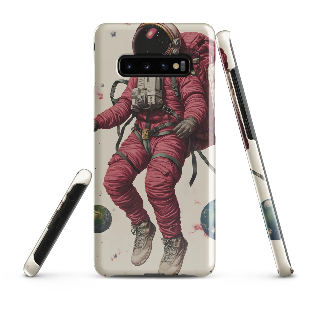 Cosmic Voyager: The Space Explorer | Phone Case |  S10 Plus | Snap Case | Glossy