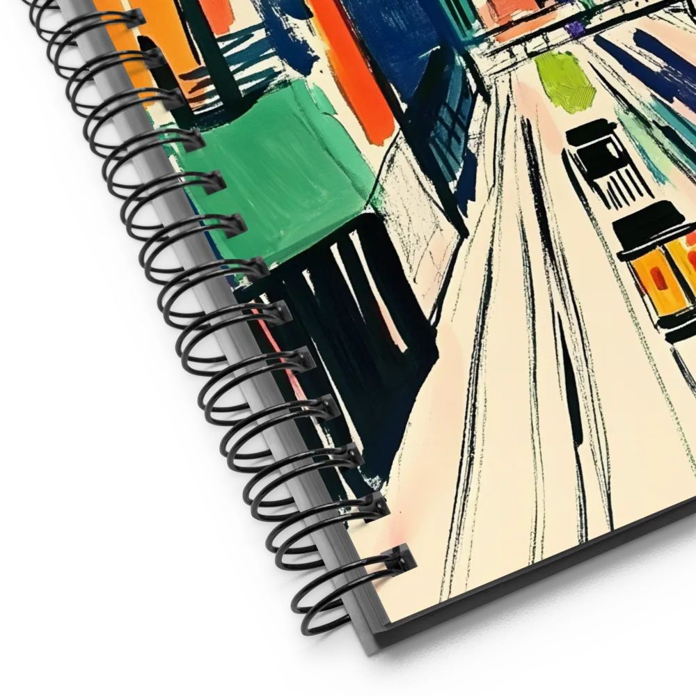 Urban Vibrance: A City in Motion | Spiral Notebook