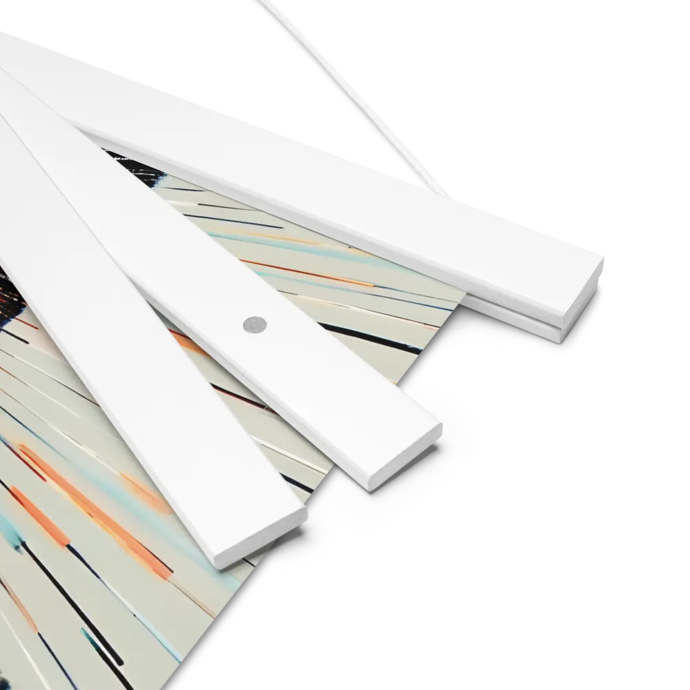 Radiant Reflection: An Abstract Journey of Thought | Poster With White Wood Hanger | 14″×14″