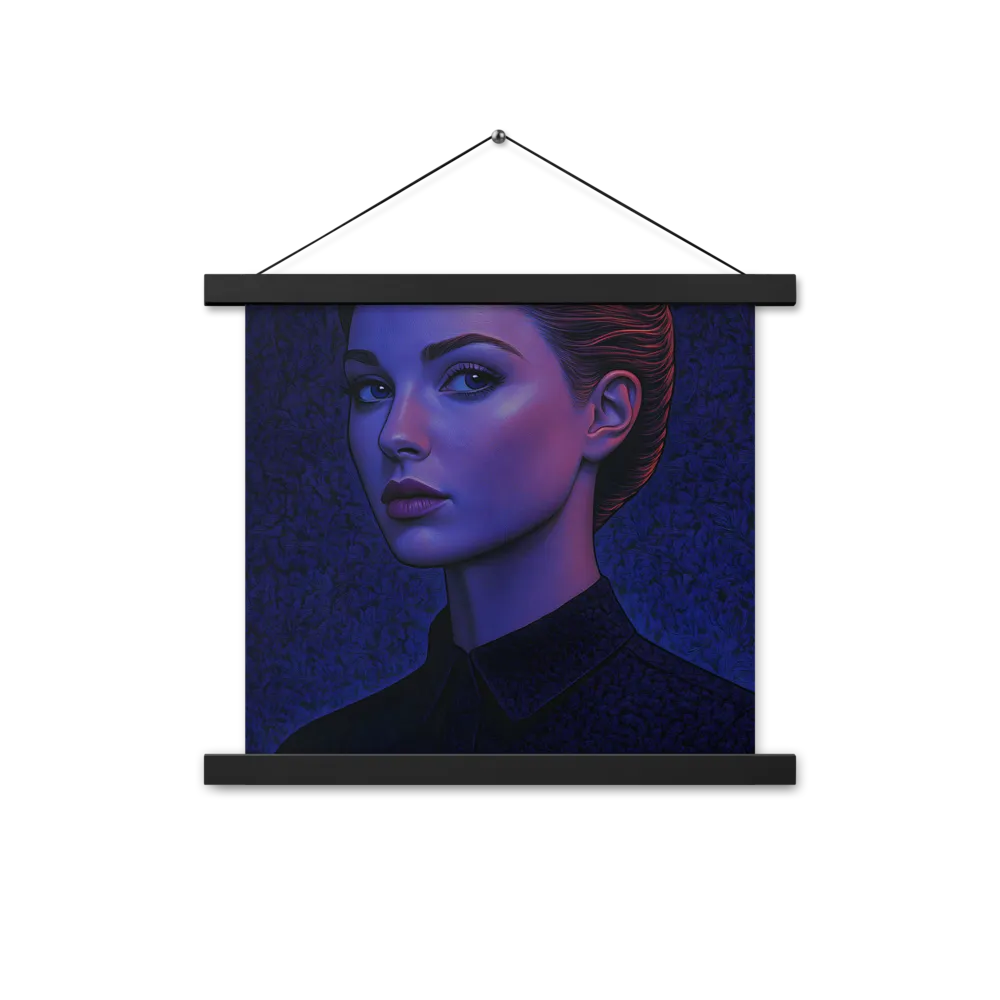 Ethereal Portrait in Blue and Red