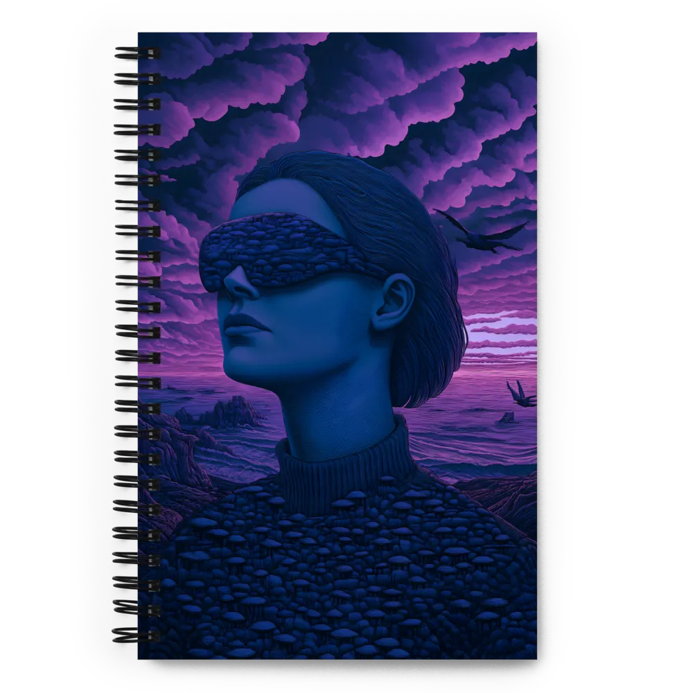 Beyond the Veil: A Surreal Vision | Spiral Notebook