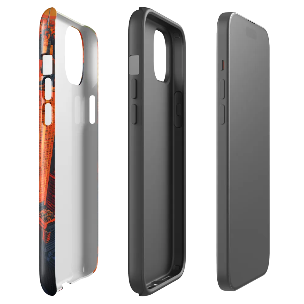 Urban Dawn: A Digital Ode to Skyscrapers | Phone Case |  15 Plus | Tough Case | Glossy