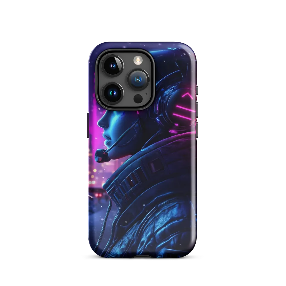 Dystopian Elegance: Cyberpunk Figure in Neon