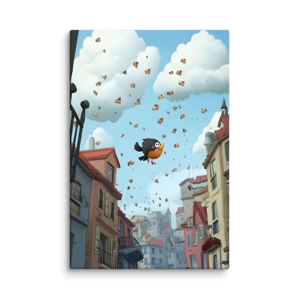 A Whimsical Flight Through Bread and Sky