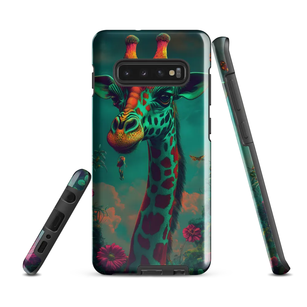 Whimsical Giraffe Among Blossoms | Phone Case |  S10 Plus | Tough Case | Glossy