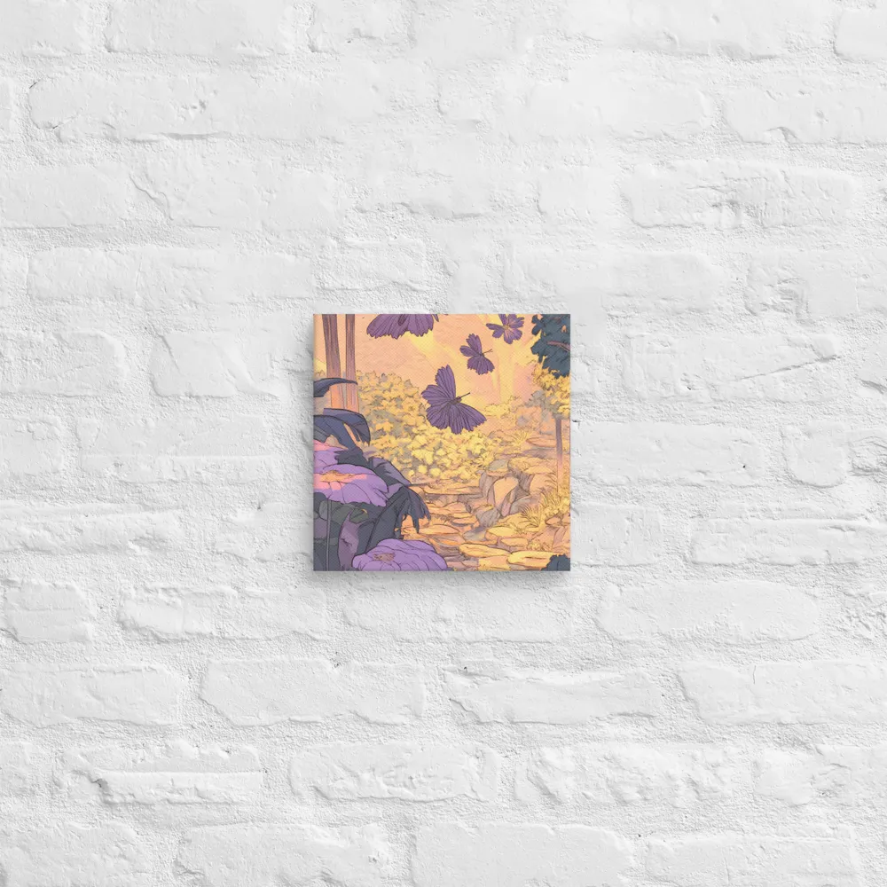 A Serene Dance of Butterflies | Canvas | 10″×10″