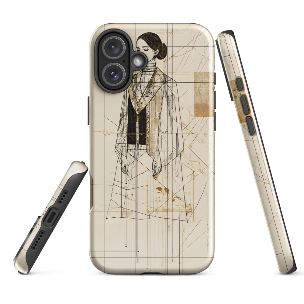 Elegance in Lines | Phone Case |  16 Plus | Tough Case | Glossy