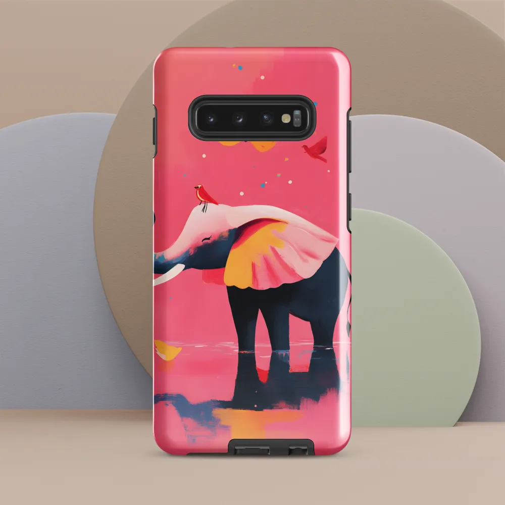 Whimsical Serenity: The Playful Elephant | Phone Case |  S10 Plus | Tough Case | Glossy