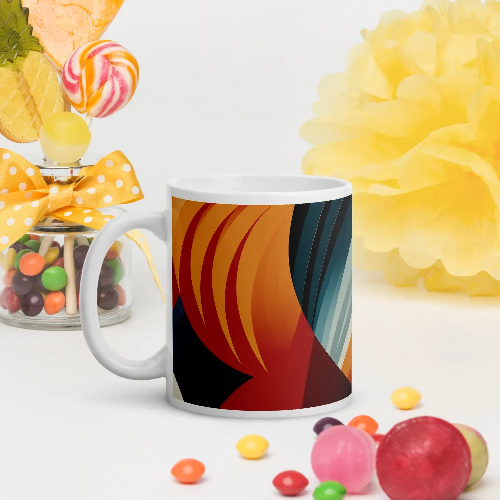 Dynamic Abstractions: A Dance of Forms and Colors | Mugs | Multiple Sizes & Colors