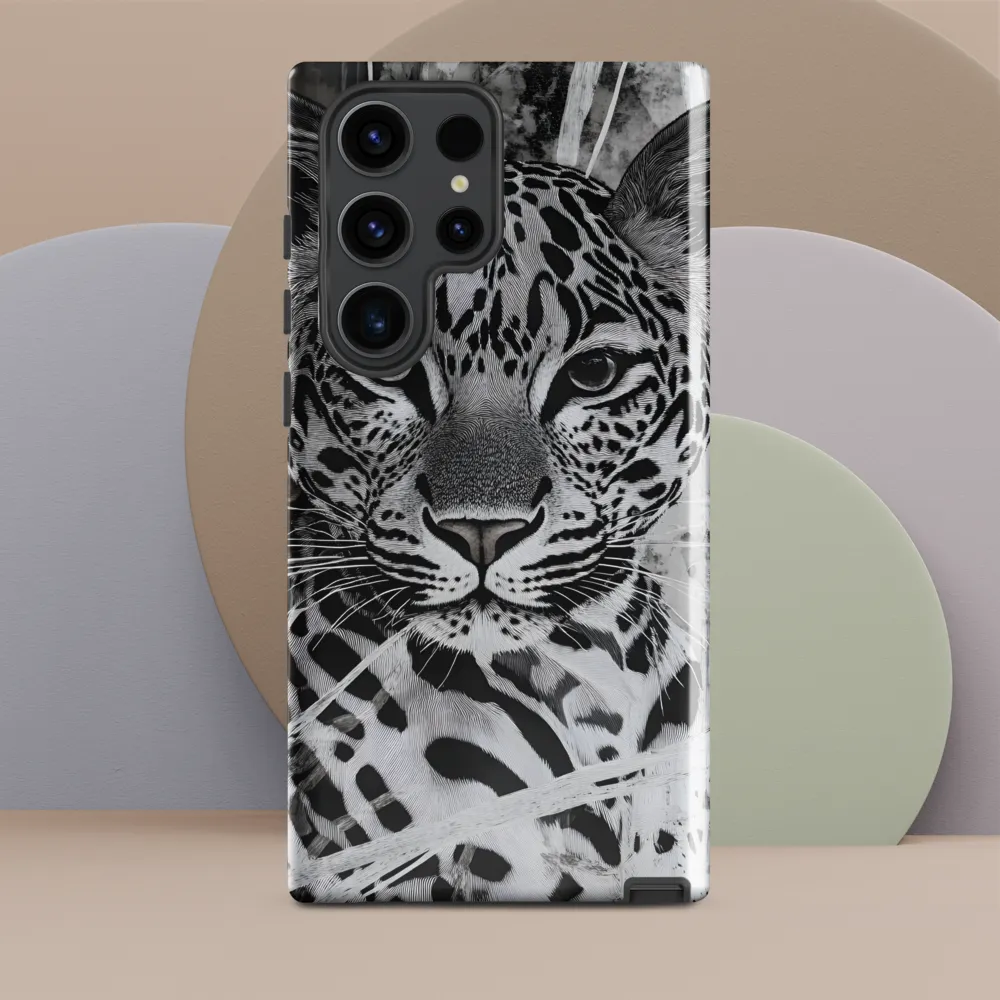 Majestic Gaze: The Leopard's Portrait | Phone Case |  S23 Ultra | Tough Case | Glossy