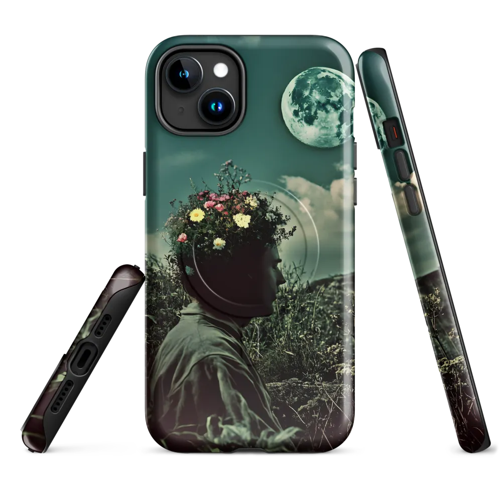 Moonlit Blossom | Phone Case |  15 Plus | MagSafe® Tough Case | Glossy