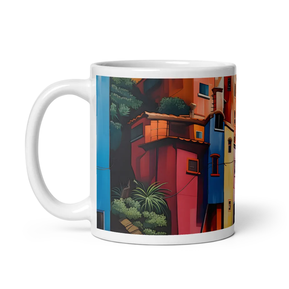 Whimsical Heights: A Vibrant Cityscape | Mug with White inside | 11 oz