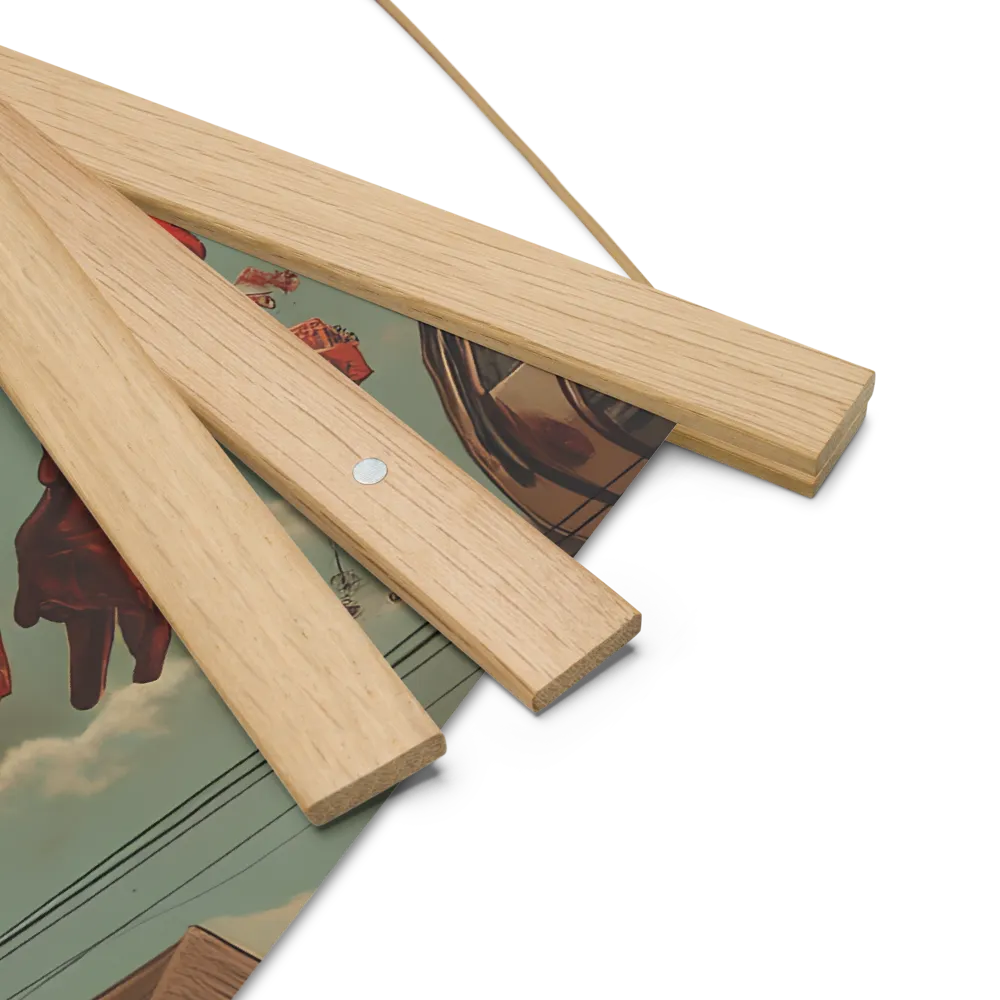 Flight of the Urban Dreamer | Poster With Oak Wood Hanger | 14″×14″