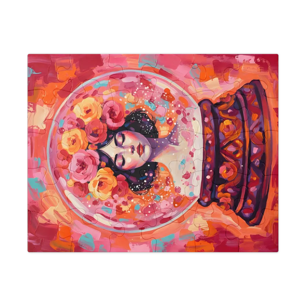 Snow Globe Muse 
 Jigsaw Puzzle in Tin Box