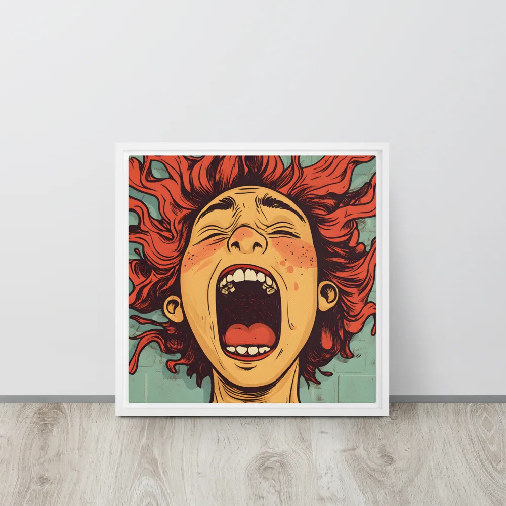 Fury Unleashed | Canvas with White Frame | 16″×16″