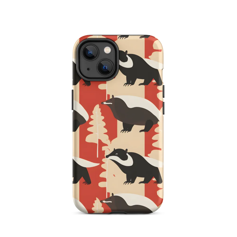 Wildlife Pattern: The Badger Tale | Phone Case |  14 | Tough Case | Matte