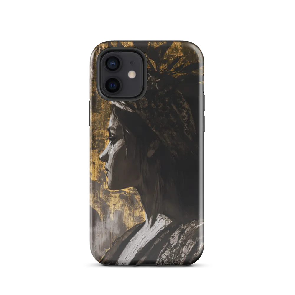 Golden Elegance: A Modern Profile Portrait