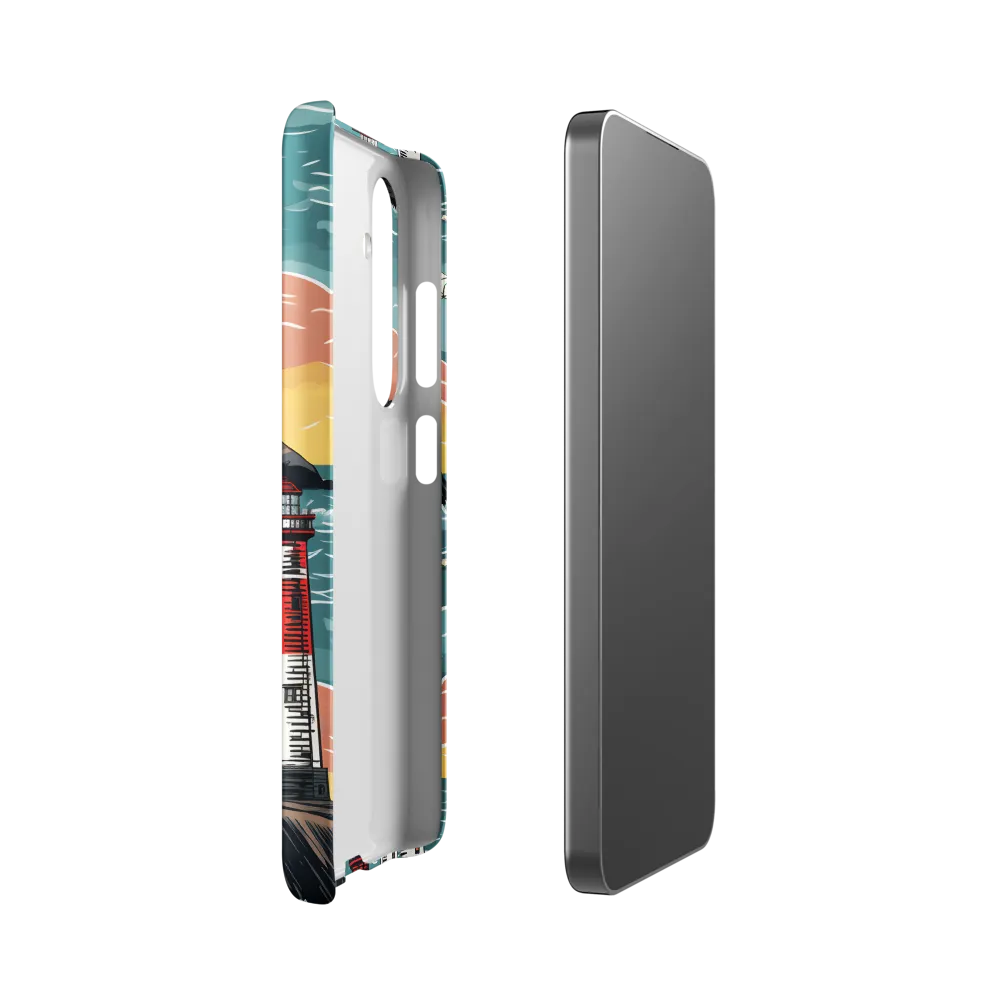 Lighthouses in a Whimsical Ocean | Phone Case |  S24 | Snap Case | Matte
