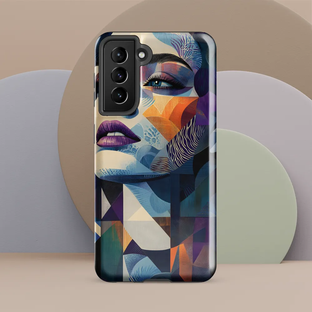 Fragmented Mystery: A Modern Portrait | Phone Case |  S21 FE | Tough Case | Glossy
