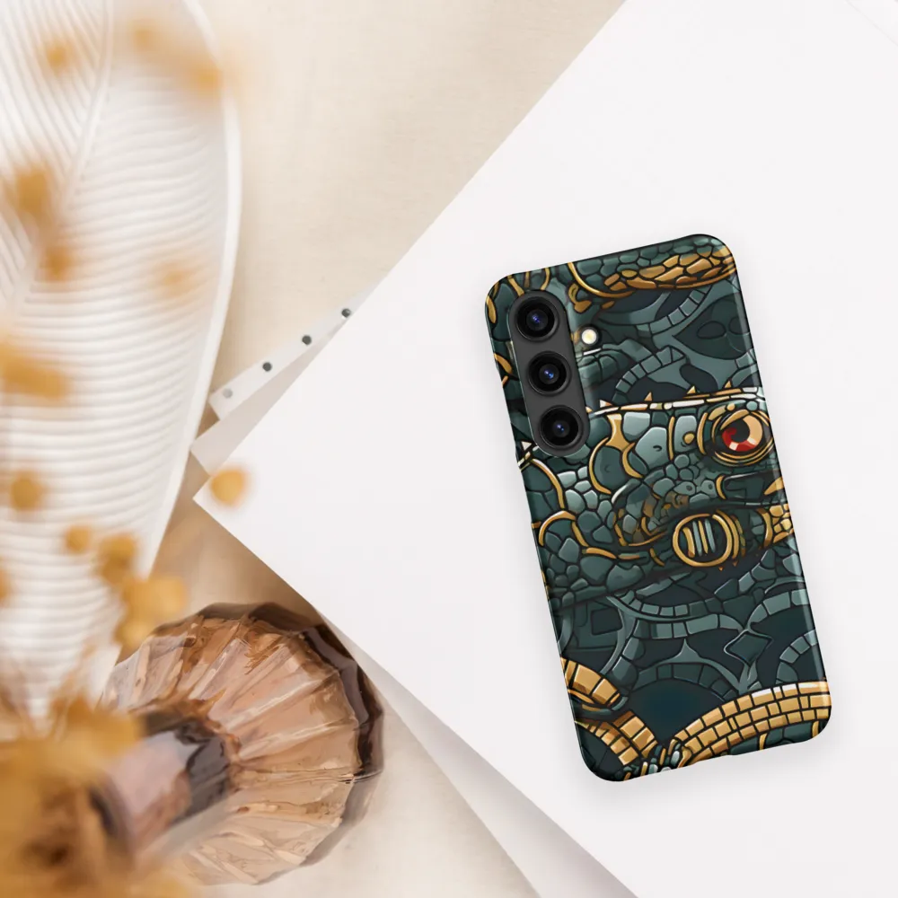 Reptilian Elegance: A Digital Art Nouveau Tapestry