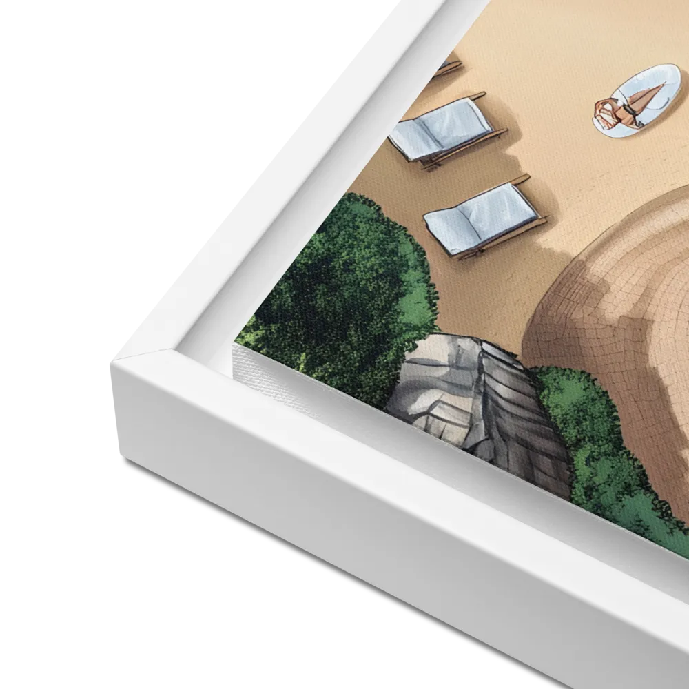 Serenity by the Shore | Canvas with White Frame | 16″×20″