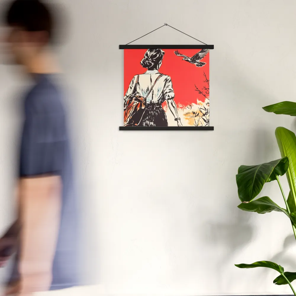 Journey Beyond the Horizon | Poster With Black Wood Hanger | 18″×18″