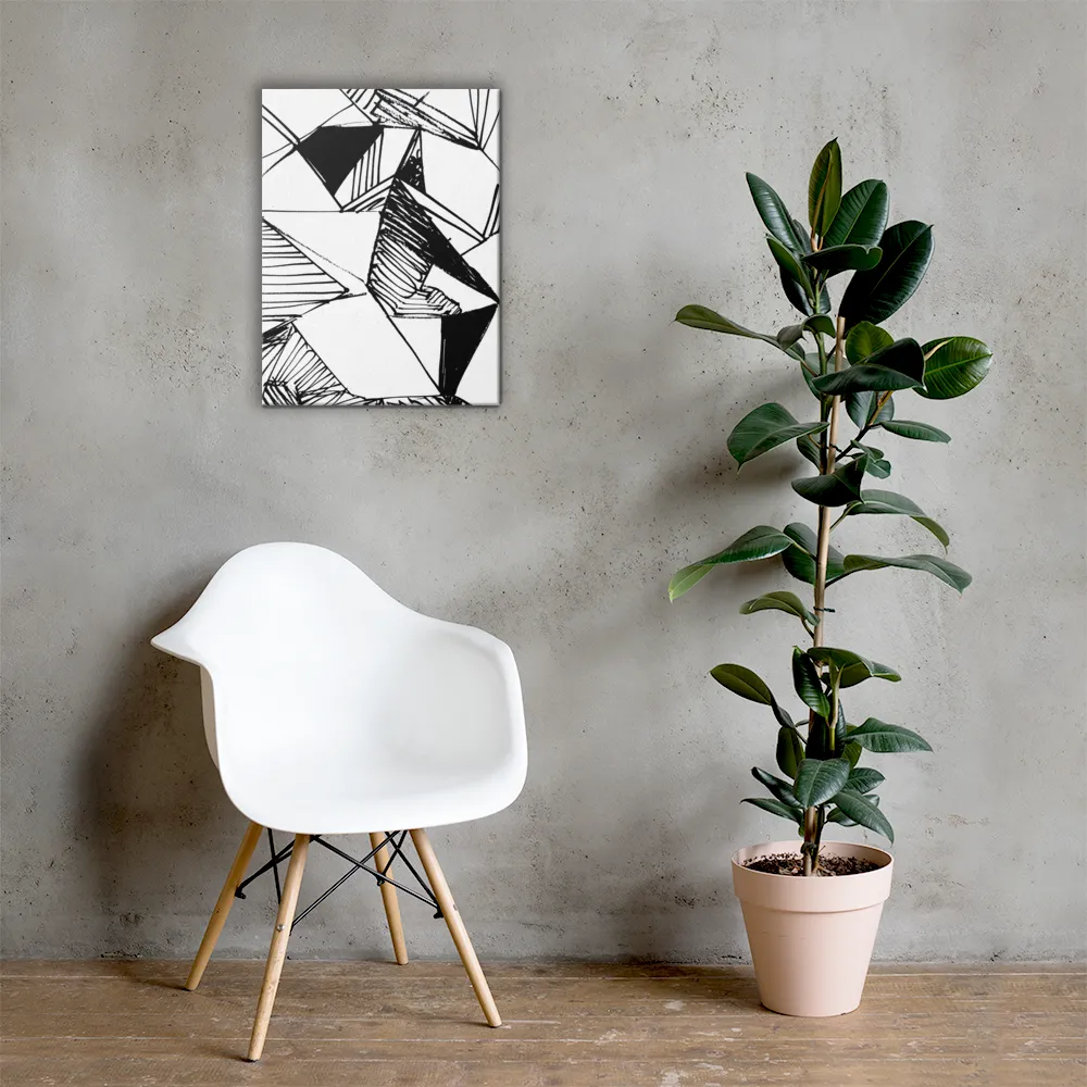 Dynamic Geometry in Ink | Canvas | 18″×24″