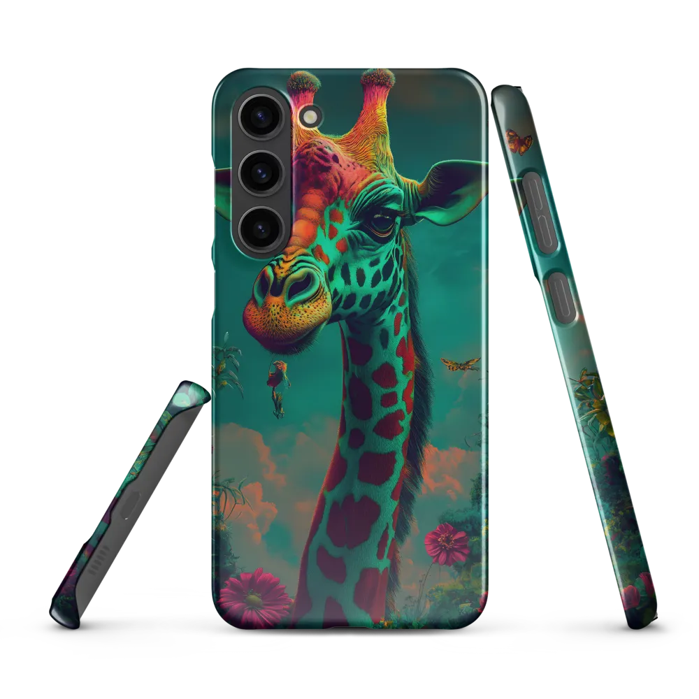 Whimsical Giraffe Among Blossoms
