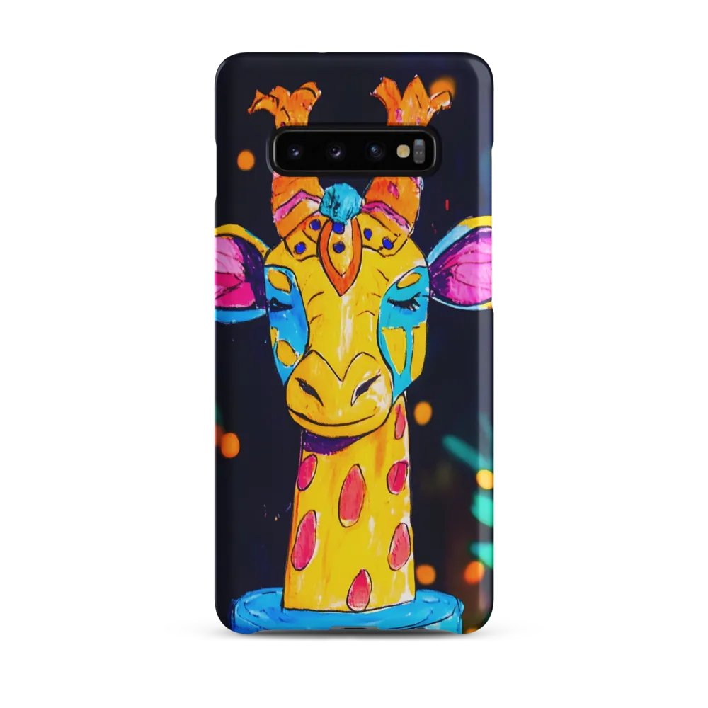 Whimsical Giraffe in Vibrant Colors