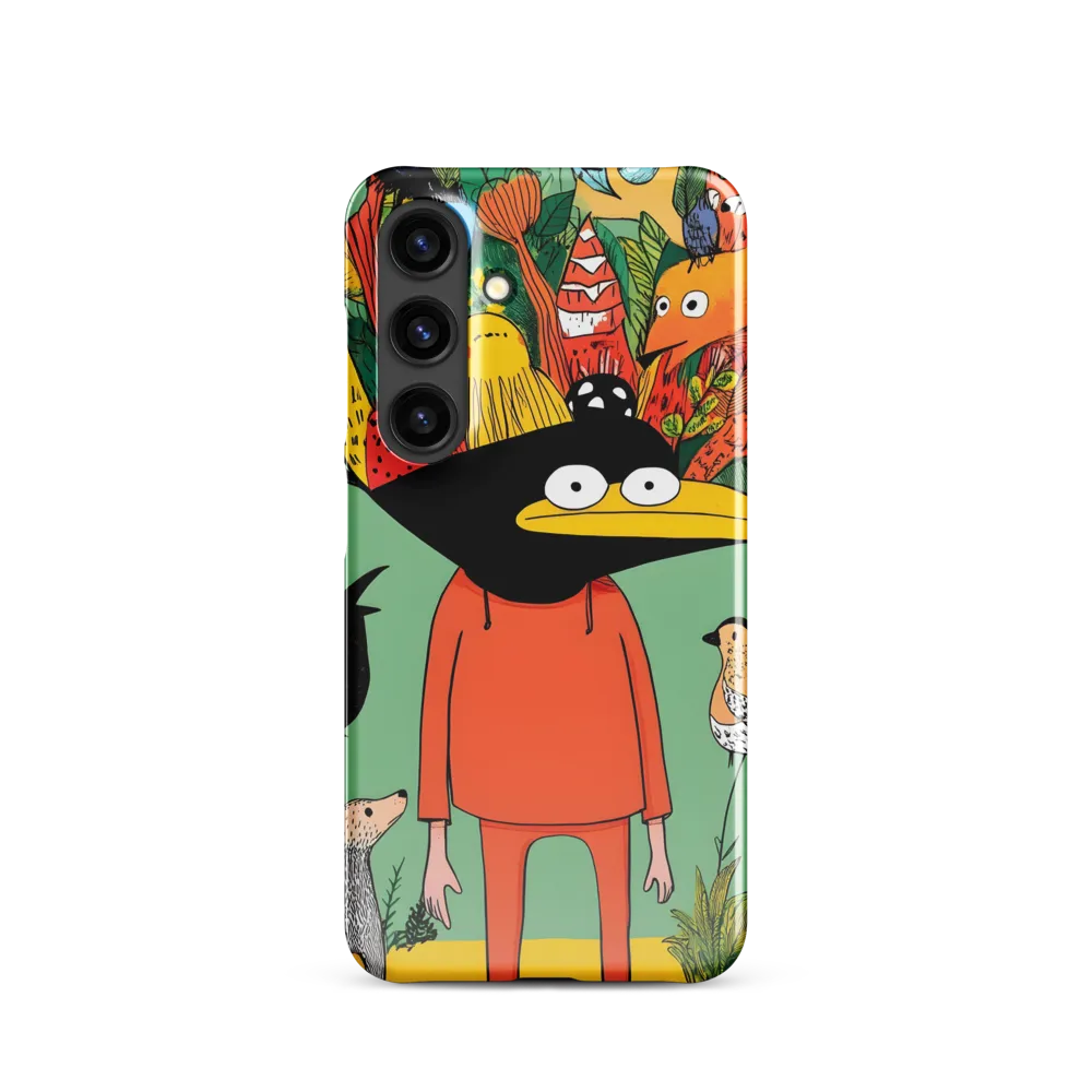 Whimsical Encounter in a Colorful Jungle