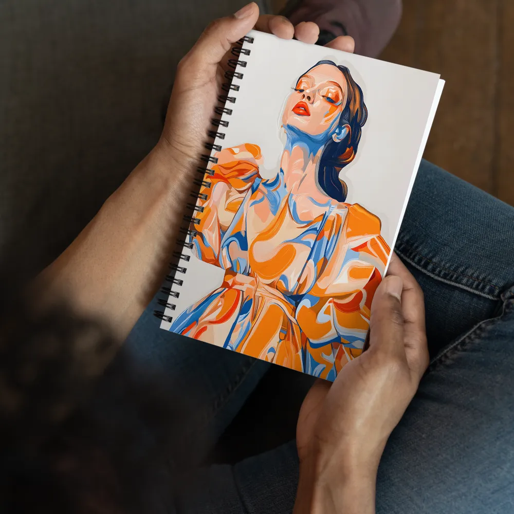 Fluid Fashion: A Modern Portrait | Spiral Notebook