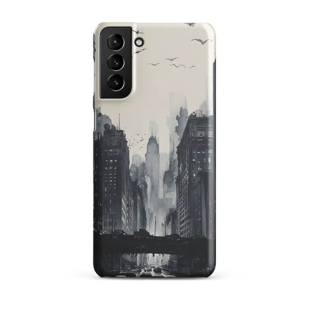 City Whispers: A Monochrome Reflection | Phone Case |  S21 Plus | Snap Case | Matte