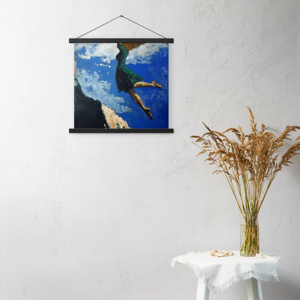 Boundless Ascent | Poster With Black Wood Hanger | 18″×18″