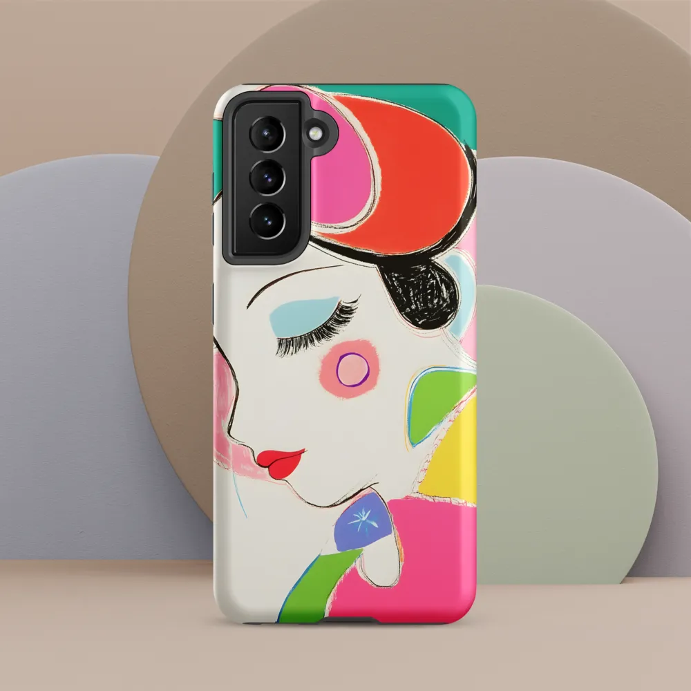 Whimsical Portrait in Colorful Abstraction