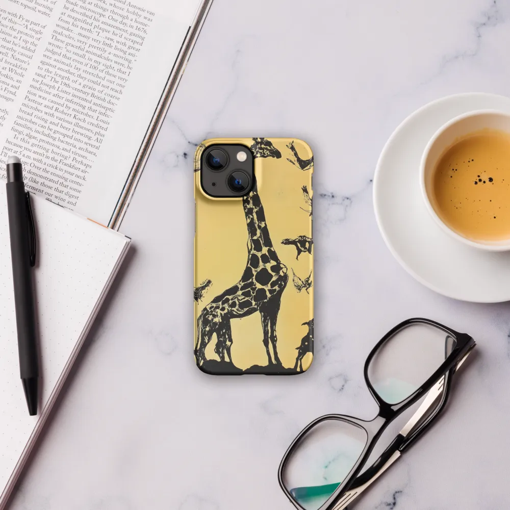 Whimsical Harmony of Giraffe and Birds