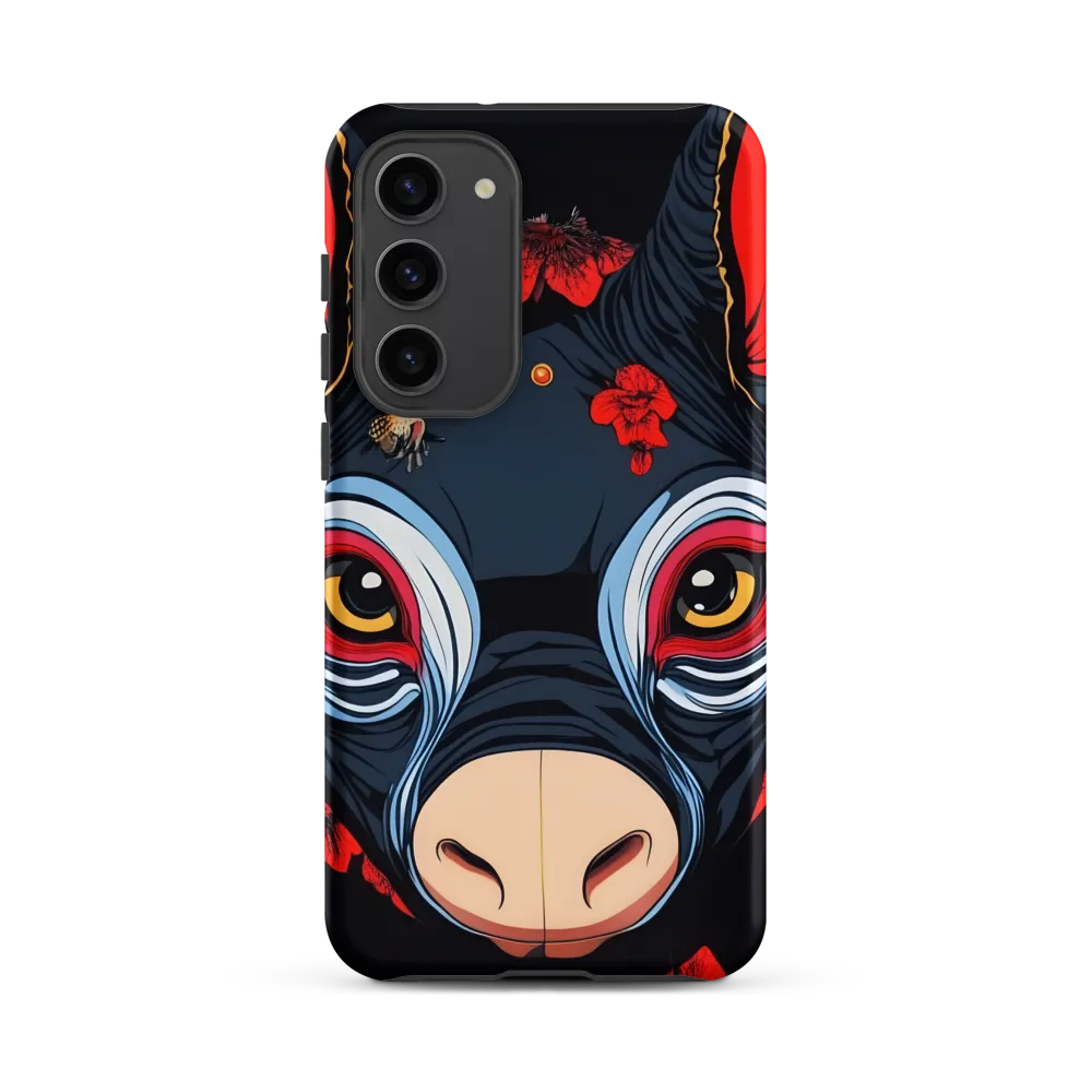 Mystical Bull with Floral Motifs