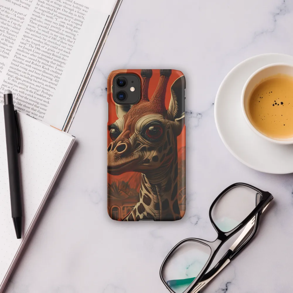 Whimsical Giraffe in an Orange Dreamscape