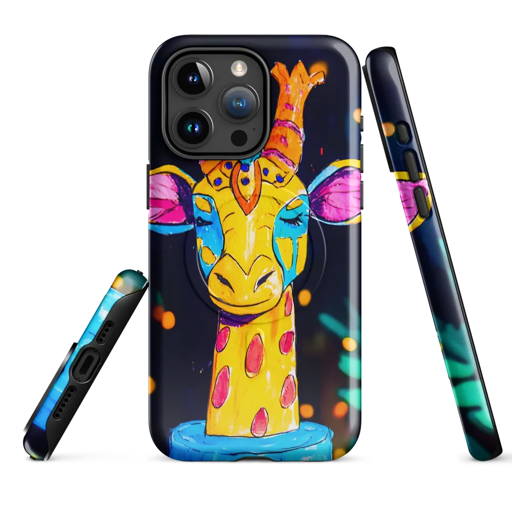 Whimsical Giraffe in Vibrant Colors