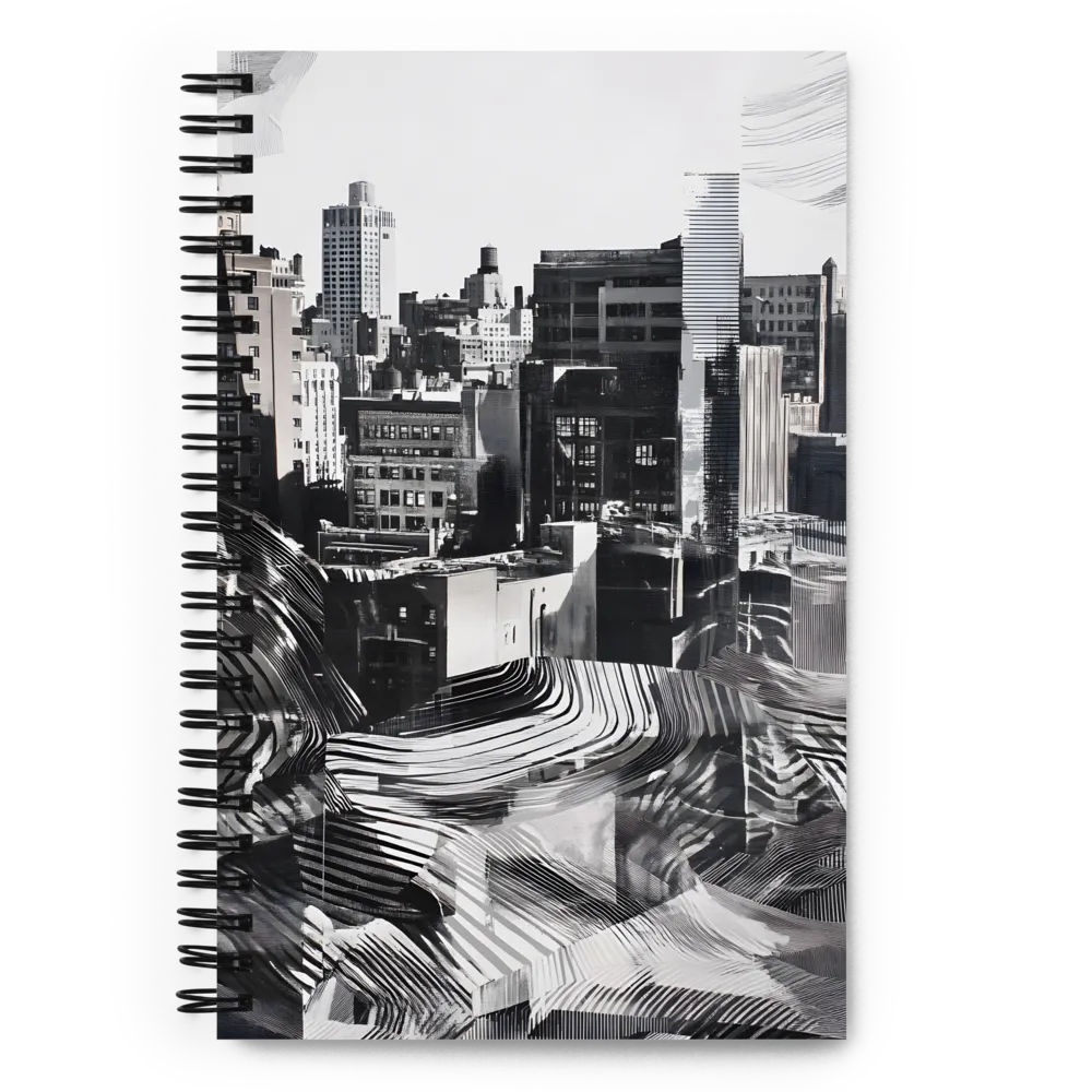 Urban Rhythm in Black and White | Spiral Notebook