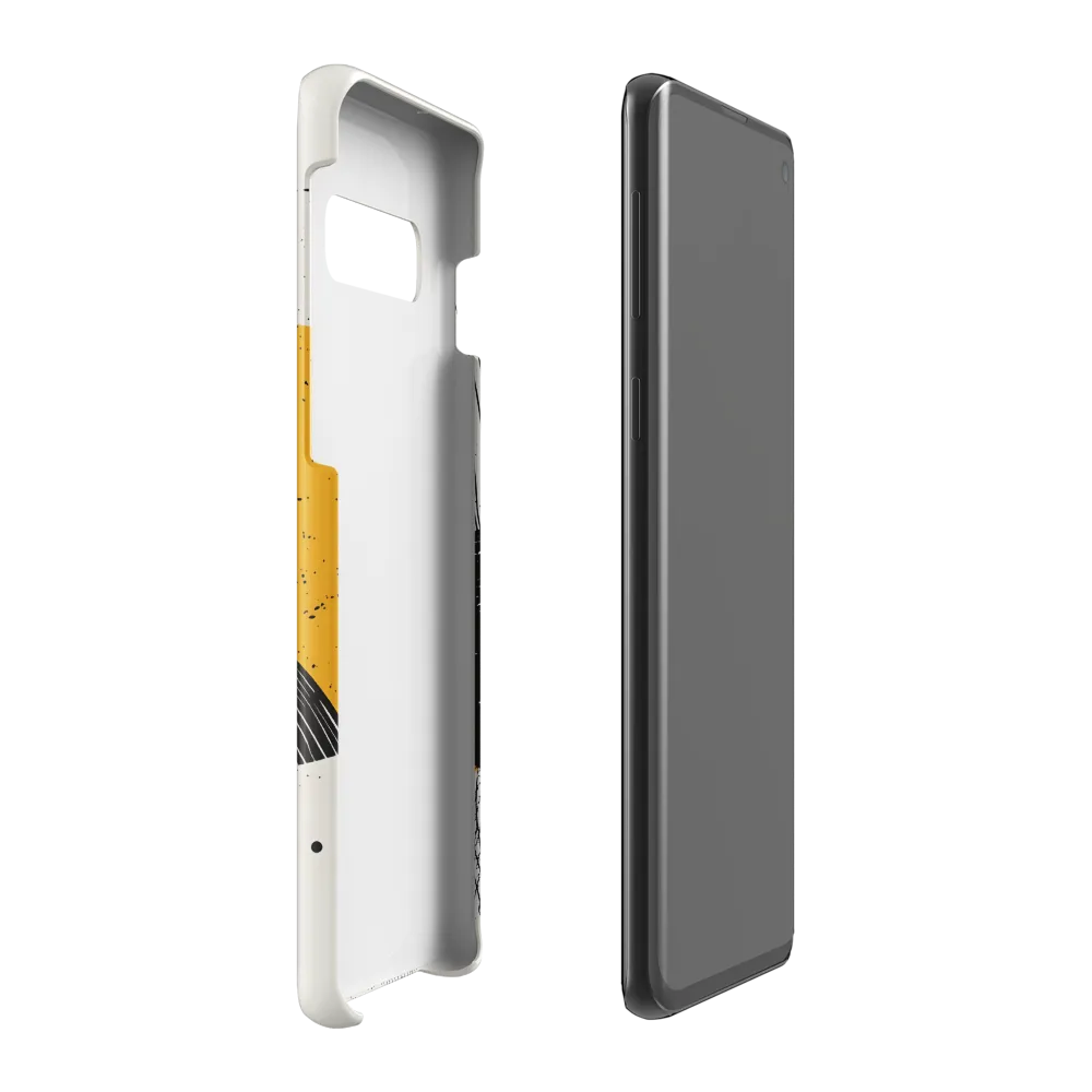 Dynamic Harmony in Black and Yellow | Phone Case |  S10 Plus | Snap Case | Glossy